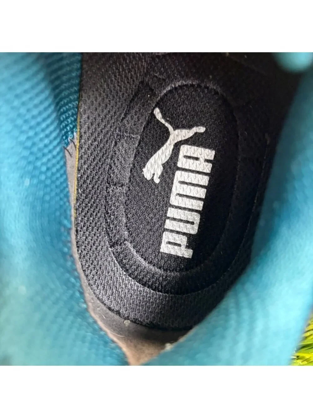 Puma Fuse Knit 2.0 Low Women Size 8.5 Black Blue Composite Toe Safety Work Shoes
